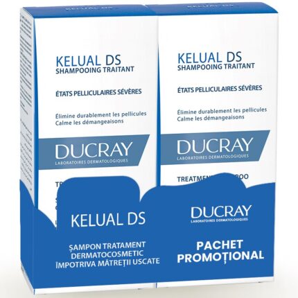 Ducray Kelual DS Csomag, 2 x Sampon korpás hajra, 100 ml