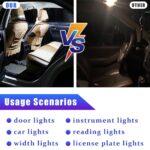 4 darabos LED-es autóizzó készlet, SINBINTA, Fehér fény 6500-7500k, 12V, 2W, Víz- és porálló, Kiegészítő lámpákhoz, féklámpákhoz, rendszámtáblához, térképjelzőhöz és parkolólámpákhoz, Alumínium, 41mm, Ezüst - Image 5
