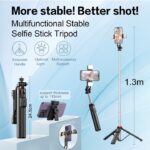 Advanced hordozható teleszkópos fotós állvány, 1,35 m, 360°-os elforgatás, 9 fokozatú fénnyel, vízszintes, függőleges és légi fényképek