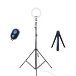 Selling Depot kör alakú lámpatartozékkészlet, 15 cm-es / 6 hüvelykes, meleg, hideg, semleges fénnyel, USB-csatlakozással, nagy állvánnyal, mini állvánnyal, iOS és Android szelfi távirányítóval, TikTok, videó, képek - Image 2