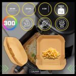 300 db sütőpapír 20x20 cm Galaxia® légkeveréses fritőzhöz – Négyzet alakú, Vastag, Tapadásmentes, BPA-mentes - Image 4