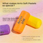 Arrtx 48 olajpasztell kréta készlet, krémes textúrájú, könnyen felvihető és keverhető, 3D festményekhez, üvegre, kerámiára, kövekre, papírra, fára vagy vászonra, tárolódobozzal, többszínű, nem mérgező, gyorsan száradó - Image 9