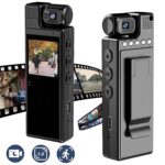 Sportkamera, Bedee®, HD 1080P, 1200mAh akkumulátor, 1.3 hüvelykes képernyőméret, Hordozható kamera, mozgásérzékelő funkció, hurokfelvétel funkció, forgatható lencse, alkalmas irodai megbeszélésekhez, interjúkhoz és tanulmányokhoz, Fekete - Image 2