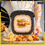 300 db sütőpapír 20x20 cm Galaxia® légkeveréses fritőzhöz – Négyzet alakú, Vastag, Tapadásmentes, BPA-mentes - Image 12