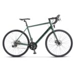 Városi/országúti kerékpár, CARPAT C27216C félpályás típus, Shimano Claris 2x8 sebességváltó, 28 hüvelykes/700c kerekek, mechanikus tárcsafékek, zöld/fekete - Image 2