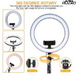 RGB körfény 26 cm-es, kis állvánnyal és telefontartóval, többszínű fény szelfikhez és vlogoláshoz - Image 7