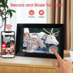 WiFi digitális képkeret, CHIGOODS®, 10,1 hüvelykes, 32 GB, érintőképernyő 800X1280 HD IPS, Frameo alkalmazás, microSD, fotók/videó, hangszóró, fekete, YI018E - Image 13