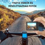 INVICTWIN 4K Ultra HD sportkamera – Beépített Wi-Fi, Stabilizált filmezés (rázkódásmentes), 170°-os ultraszéles látószögű objektív, LCD kijelző, akár 30 méterig vízálló, 128 GB-os microSD kártya támogatás, alkalmazásvezérlés