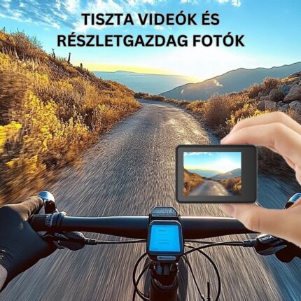 INVICTWIN 4K Ultra HD sportkamera – Beépített Wi-Fi, Stabilizált filmezés (rázkódásmentes), 170°-os ultraszéles látószögű objektív, LCD kijelző, akár 30 méterig vízálló, 128 GB-os microSD kártya támogatás, alkalmazásvezérlés