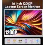 Laptop képernyőbővítő, Zkrontinex, 3 db 15,6 hüvelykes FHD 1200P monitor, hordozható, összecsukható - Image 3
