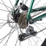 Városi/országúti kerékpár, CARPAT C27216C félpályás típus, Shimano Claris 2x8 sebességváltó, 28 hüvelykes/700c kerekek, mechanikus tárcsafékek, zöld/fekete - Image 11