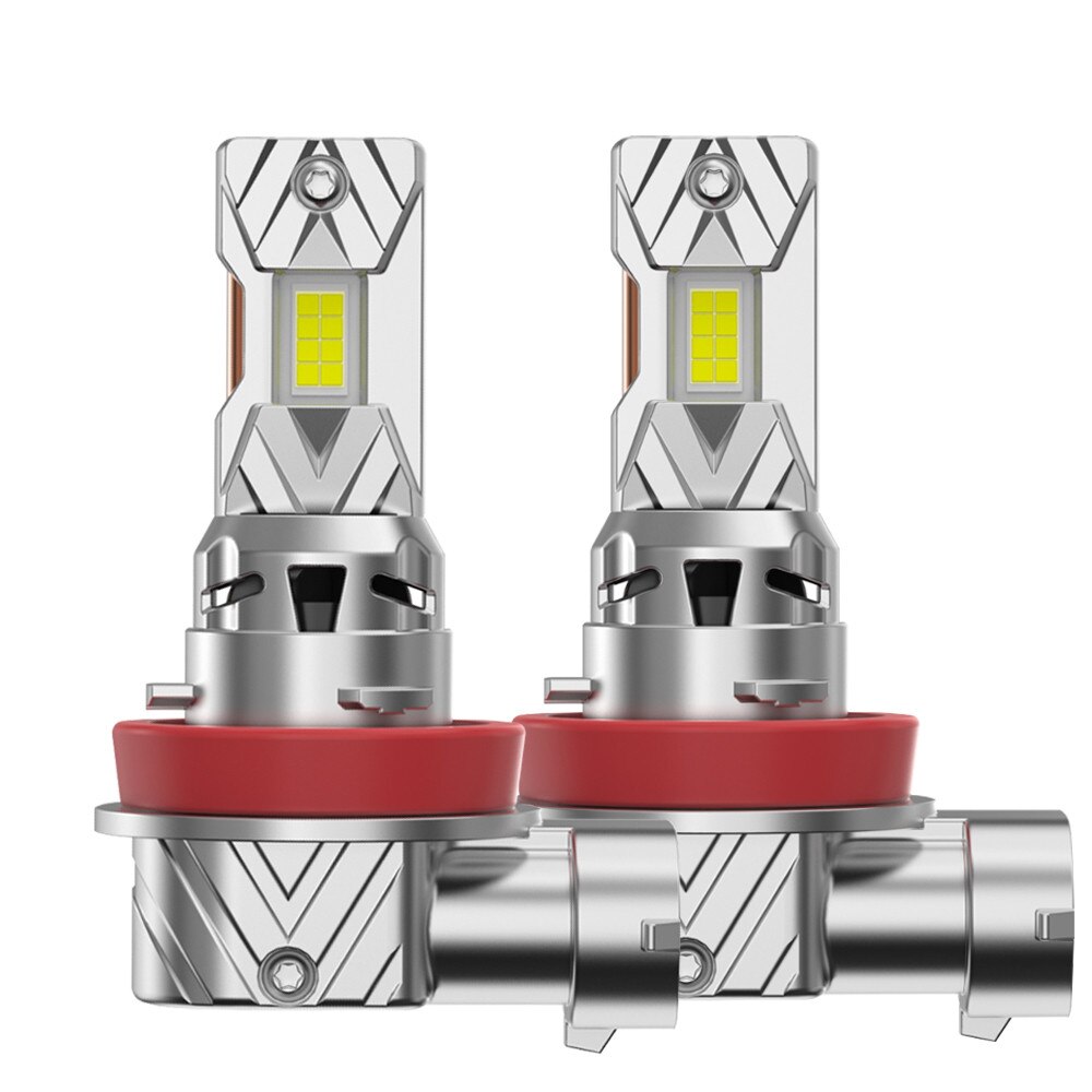 res_d52e02d617bf18f0e992c3911e9b725a-1.jpg 2 darabos készlet, H8 H9 H11 LED izzók, 12V 6000K LED ködlámpák, Mini méret 1:1 Plug and Play, Canbus hibamentes, Teljesen alumínium, 20000LM szuper fényerejű fényszórók, Tartós 50000 óra, IP68 - Image 1