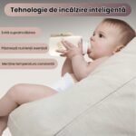 Hordozható cumisüveg melegítő, LXNZUHN®, 10000mAh 6 sebességes, 38-50°C, LCD kijelző, éjszakai fény, állandó fűtés, hosszabb akkumulátor-üzemidő, 18 W-os gyorstöltés, kompakt kialakítás, bézs, 6,7x12,8x8,9cm - Image 3