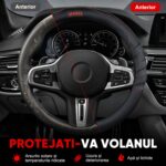 Autó kormánykerék huzat, DEYKAY, rugalmas, csúszásgátló, fekete - Image 5