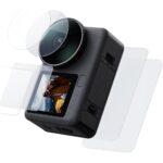 TELESIN védőfóliák DJI Osmo Action 6-hoz (2 szett), edzett üveg védőfólia lencséhez/előlapi képernyőhöz/hátlapi képernyőhöz, DJI Osmo Action 6 tartozékok, 9H keménység, karcálló, ujjlenyomatmentes, buborékmentes (3+3 darab) - Image 2
