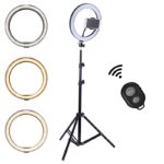 Selling Depot Ring Light körlámpa, átmérője 20cm / 8inch LED, USB csatlakozás, 3 fénymód, 10 beállítási lépés, Telefon tartó, Szelfi távirányító, 210cm állvány mellékelve - Image 2