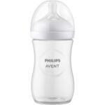 Philips Avent Natural Response SCY903/01 cumisüveg, 260 ml, cumi, amely úgy működik, mint az anya mell, flow 3, cumi szivárgás nélkül, +1 hónap, BPA-mentes, könnyen tisztítható