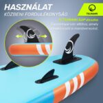 Szett felfújható Stand Up PaddleBoard, Tsunami, T05, úszó evezővel, 320 x 81 x 15 cm, 13.5 kg, pumpával, javítókészlettel, hordtáskával, evezővel, PVC, kék/narancs - Image 9