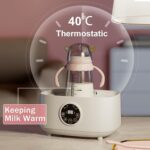 Elektromos cumisüveg-sterilizáló szárítóval, Cohhome, 6 nagy kapacitású cumisüveghez, 5 az 1-ben, Időzítő, LCD kijelző, 2 rétegű, Fehér - Image 8