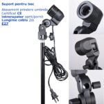 Stúdió fotó videó készlet zöld háttérrel chroma key, 2 világító esernyő, 2 fénycső 45W 5500K, állítható háttérállvány 200 cm, 4 szorító és hordtáska - Image 3