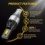 LED autós izzó T15 / W16W, Canbus, 1200LM, 6500K, Plug and Play, polaritás nélkül, 12V, élettartam 60 000 óra AutoREY® - Image 5