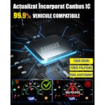 2 db-os szett, H1 LED-es autólámpák, prémium H1 LED-es fényszóró izzó, ultra fényes 6000K fehér 20000LM,12V Mini méret 1:1, CANBUS izzóhiba nélkül, tartós alumínium 50000 óra élettartam, Plug and Play - Image 4