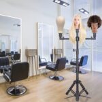 Manöken fejtámasz, WALALLA, 3 kar, 360°-ban forgatható kivitel, 39-120cm-ig állítható magasságú, fekete - Image 4