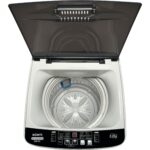 Félautomata mosógép, rozsdamentes kád, Büntz BMS-80, 8 kg, 10 mosási program, LED kijelző, 700 RPM, 355 W, beépített facsaró, Szürke - Image 3
