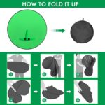 Excitat® Fotóstúdió Háttér Kit, állvánnyal, összecsukható, kétoldalas, 145 cm átmérőjű, Zöld - Image 8