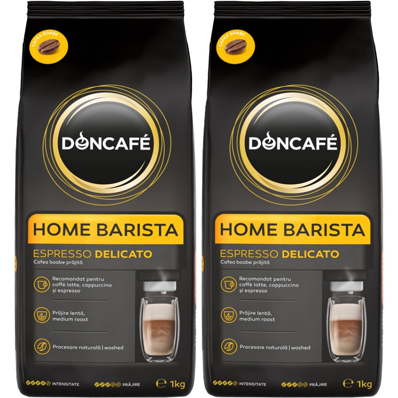 res_ee56f2a419ef8c8352e44332d4d07f8f-1.jpg Doncafe Home Barista Espresso Delicato szemes kávé csomag, 2 db, 1kg - Image 1