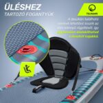 Szett felfújható Stand Up PaddleBoard, Tsunami, T03, úszó evezővel, 350 x 81 x 15 cm, 14.5 kg, pumpával, javítókészlettel, hordtáskával, evezővel, PVC, ingyenes szállítás, kék/piros - Image 14