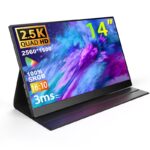 14 hüvelykes hordozható monitor, 2560x1600 FHD IPS16:10 kijelző beépített állvánnyal, USB-C/HDMI Plug and Play, kompatibilis laptoppal, PC-vel, Mac-kel, mobillal, PS5-tel, PS4-gyel, Xbox-szal, Switch-csel - Image 2