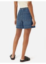 Női alkalmi farmernadrág, magas derekú, széles szárú, nyári, zsebes, kék, 2XL INTL méret - Image 3
