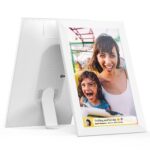 WIFI digitális képkeret, 10,1 hüvelykes, CHIGOODS, 32 GB, érintőképernyő 1280X800 HD IPS, Frameo alkalmazás, MicroSD, fotók/videók, hangszóró, fehér - Image 9