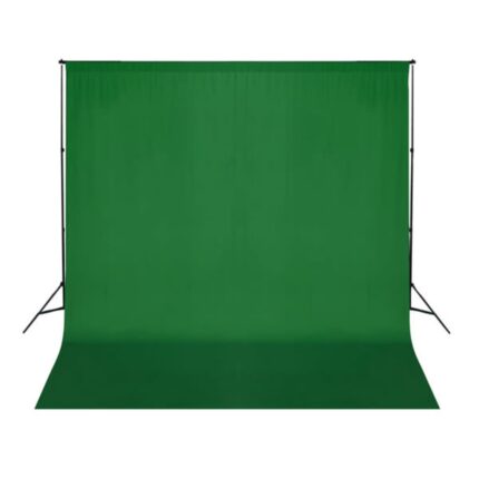 vidaXL zöld pamut háttér blueboxhoz állvány nélkül 300 x 300 cm