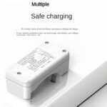 BESTON AA/AAA akkumulátortöltő készlet 2 rekesszel és 2 db AAA 600mAh Ni-MH akkumulátorral, fehér, 75x36,5x25,8mm - Image 10
