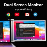 Zkrontinex FHD 14" IPS hordozható monitor, 1920x1080, Plug & Play, kettős támogatás, alumínium - Image 4