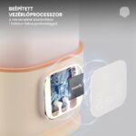 Innovify™ Kids cumisüveg melegítő, 4 az 1-ben, melegen tartás, gőzsterilizálás, kiolvasztás, kapacitás 2 cumisüveghez, személyre szabható hőmérséklet, ételmelegítés, digitális kijelző, érintőgombos vezérlés, Warm Sand szín, Harmony 6000 kiadás - Image 9