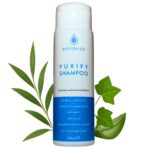 Kímélő korpásodás elleni sampon, teafaolajjal és borostyánnal, nyugtató és tisztító hatású, organikus aloéval és aktív fermentekkel, SLS/SLES mentes, 200 ml, Olaszországban készült